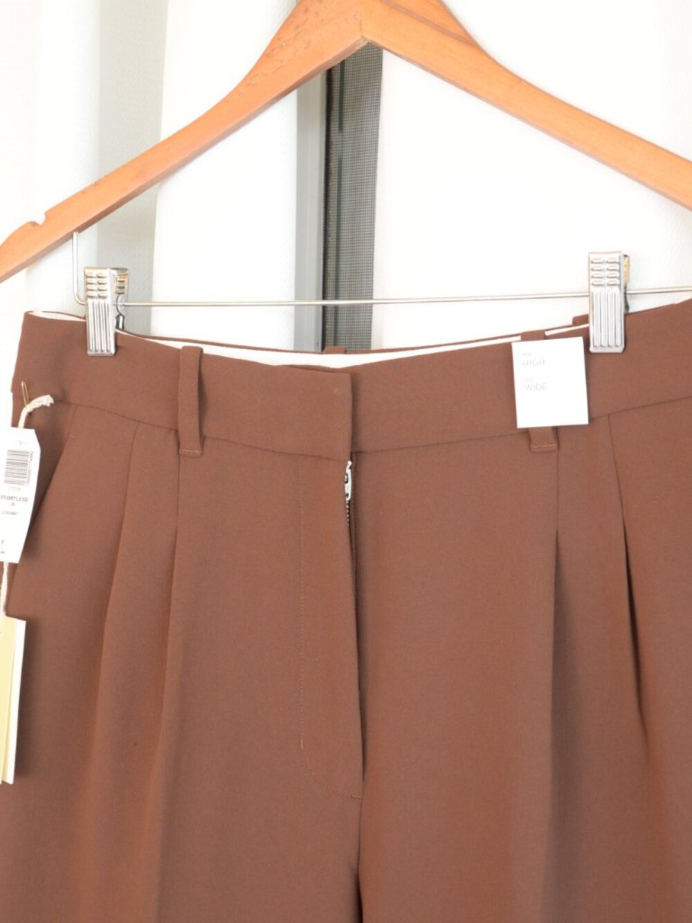 NWT Aritzia Wilfred Effortless Pants Brown Cognac Sz 8 - Picture 5 of 7